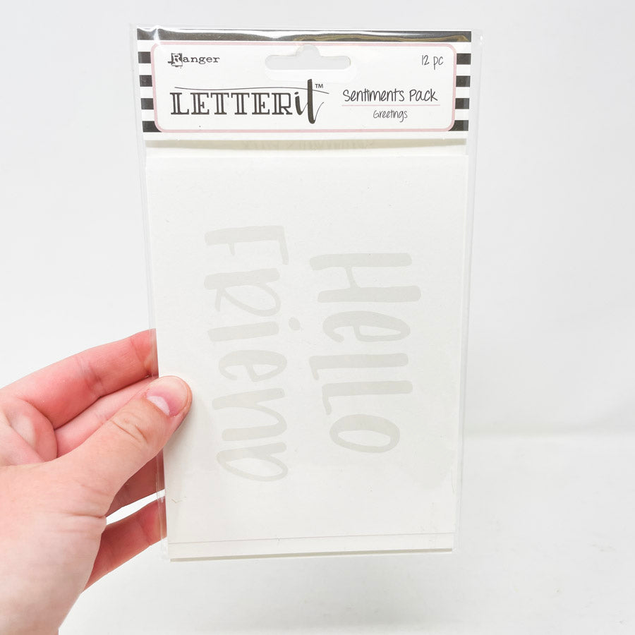 Letter It Sentiments Greeting Cards - 12 Cards, No Envelopes