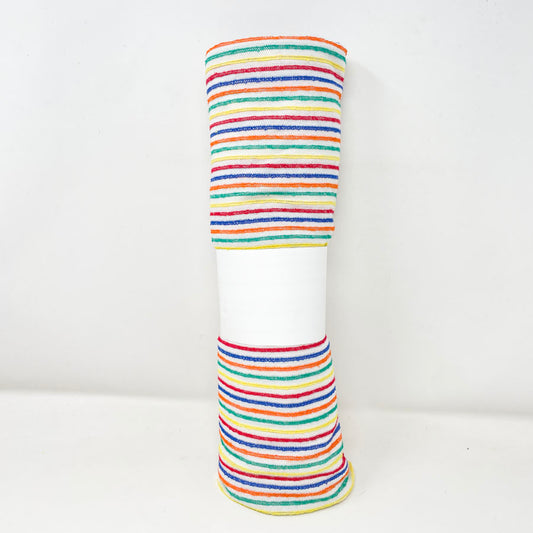 60" x 48" Rainbow Stripe Terry/Jersey Stretch Fabric