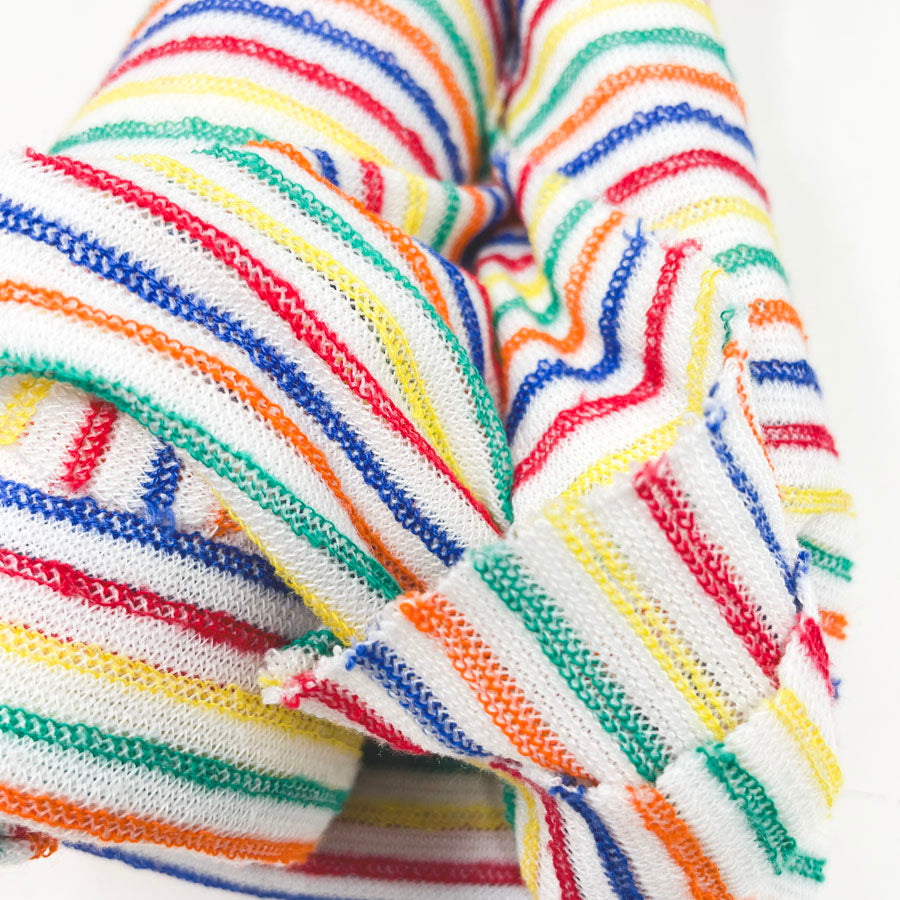 60" x 48" Rainbow Stripe Terry/Jersey Stretch Fabric