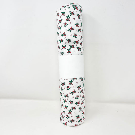 56" x 68" Jersey Stretch Christmas Mistletoe Fabric