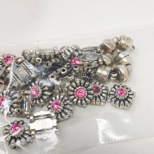 Pink and Silver Bracelet Links