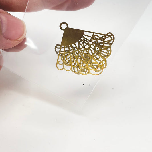 Gold Fan & Butterfly Charms
