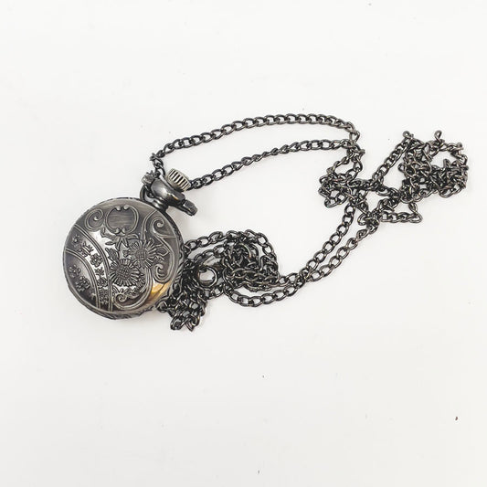 Dark Silver Chain with Pocket Watch