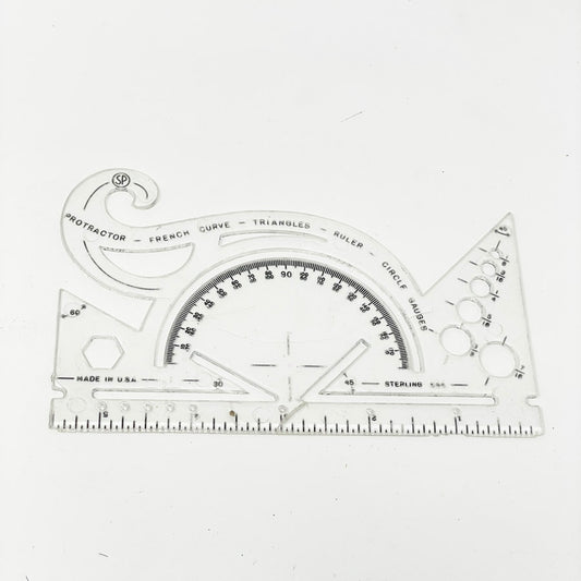 Sterling 544 Protractor French Curves, etc.