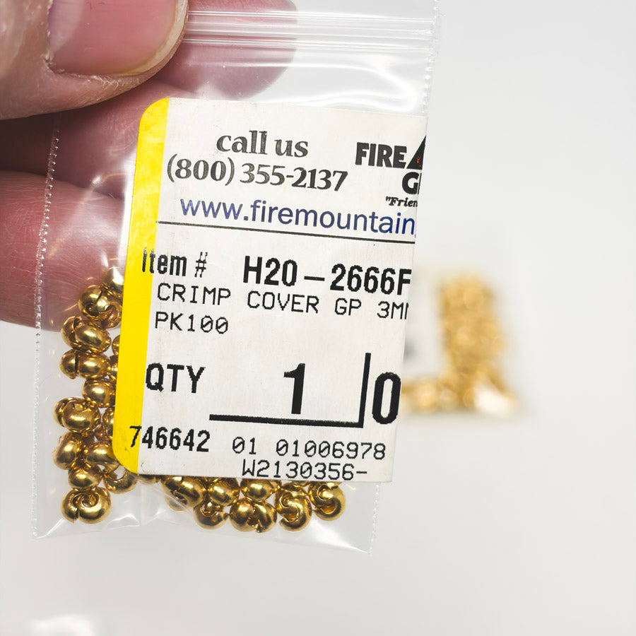 Gold Tone Jump Ring & Crimp Cover Bundle