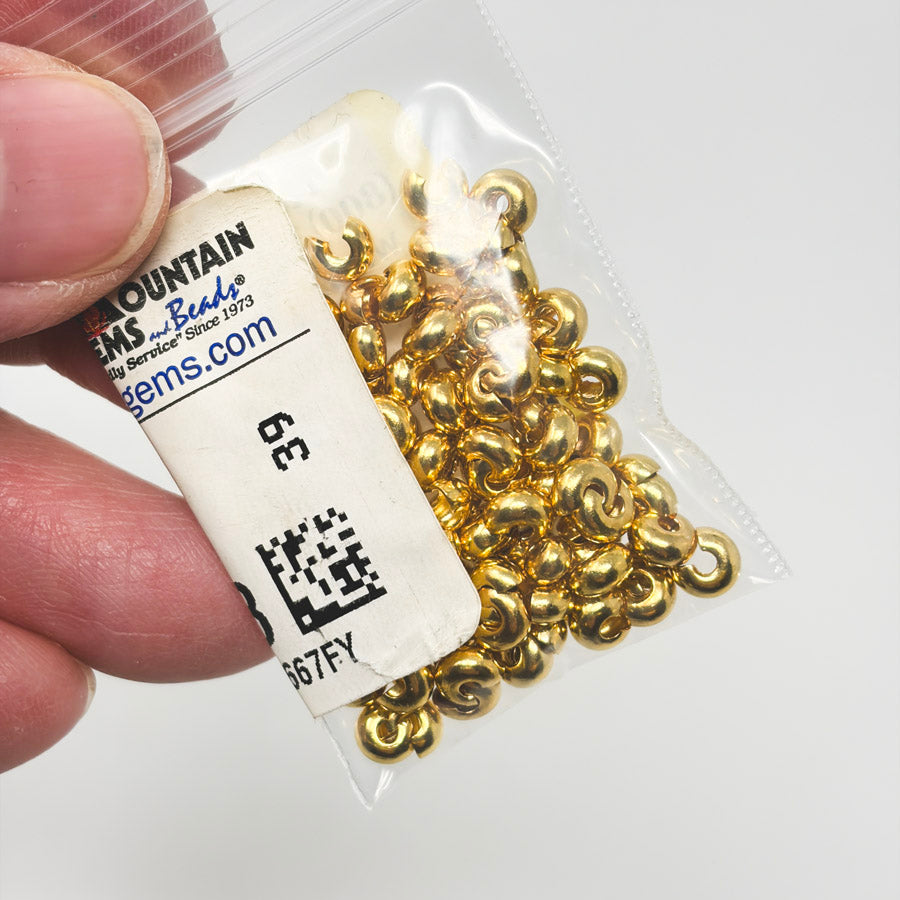Gold Tone Jump Ring & Crimp Cover Bundle