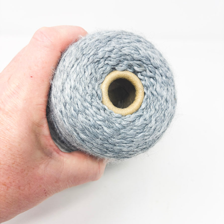 Light Gray Acrylic (Blend?) Yarn Cone - Unknown Maker
