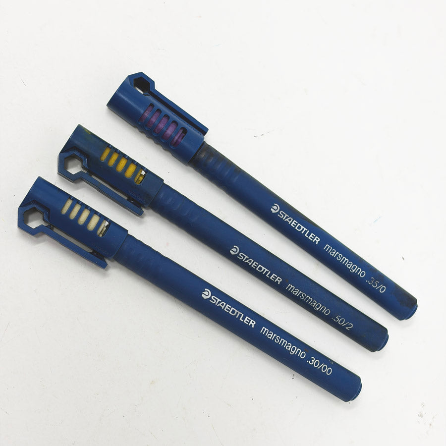 Set of Three Staedtler Marsmagno Technical Pens - Partial Set