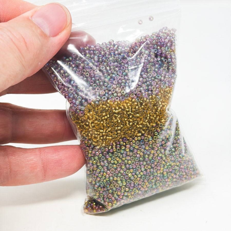 Iridescent Pinks Seed Bead Soup