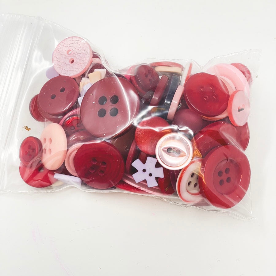 Red/Pink Button Bag