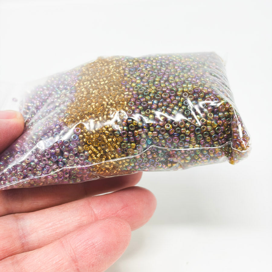 Iridescent Pinks Seed Bead Soup