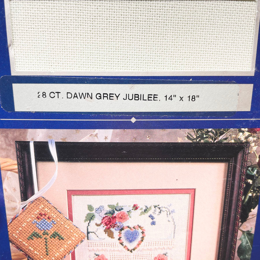 Bucilla Zweigart 28 Ct Dawn Grey. Jubilee 14 x 18 Needlework Fabric