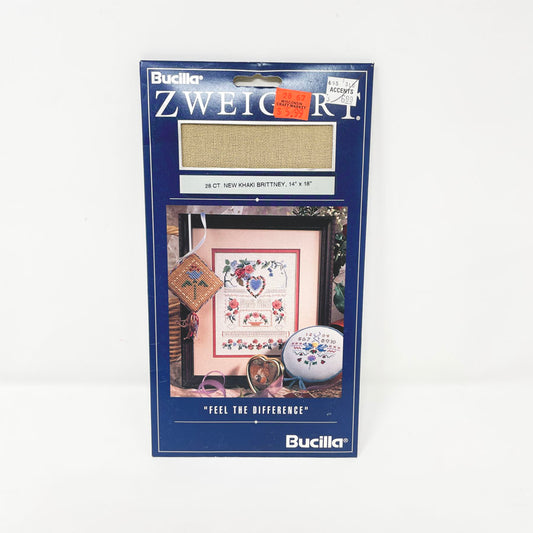 Bucilla Zweigart 28 Ct New Khaki Brittney 14 x 18 Needlework Fabric
