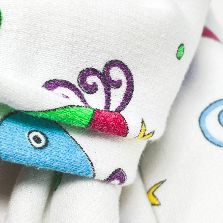 56" x 35" Bird & Egg Jersey Sweatshirt Fabric