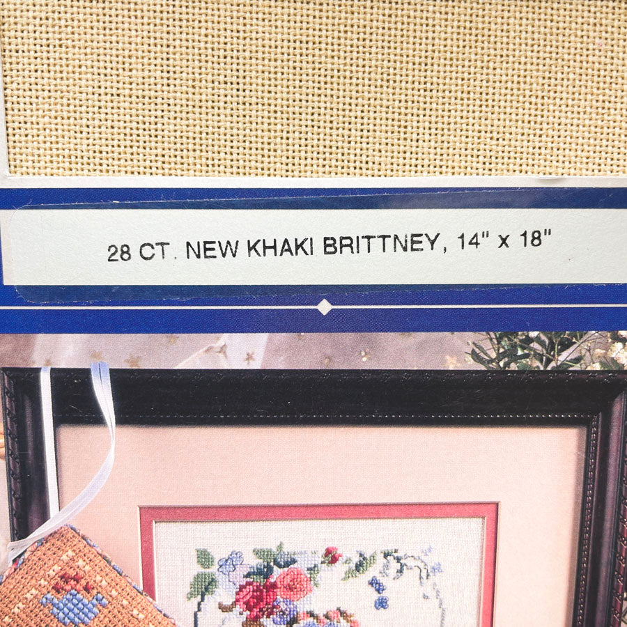Bucilla Zweigart 28 Ct New Khaki Brittney 14 x 18 Needlework Fabric