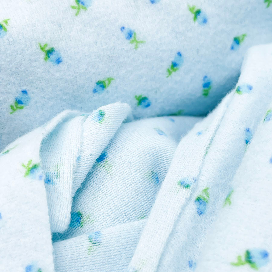 41" x 74" Vintage Baby Blue Pajama Fabric