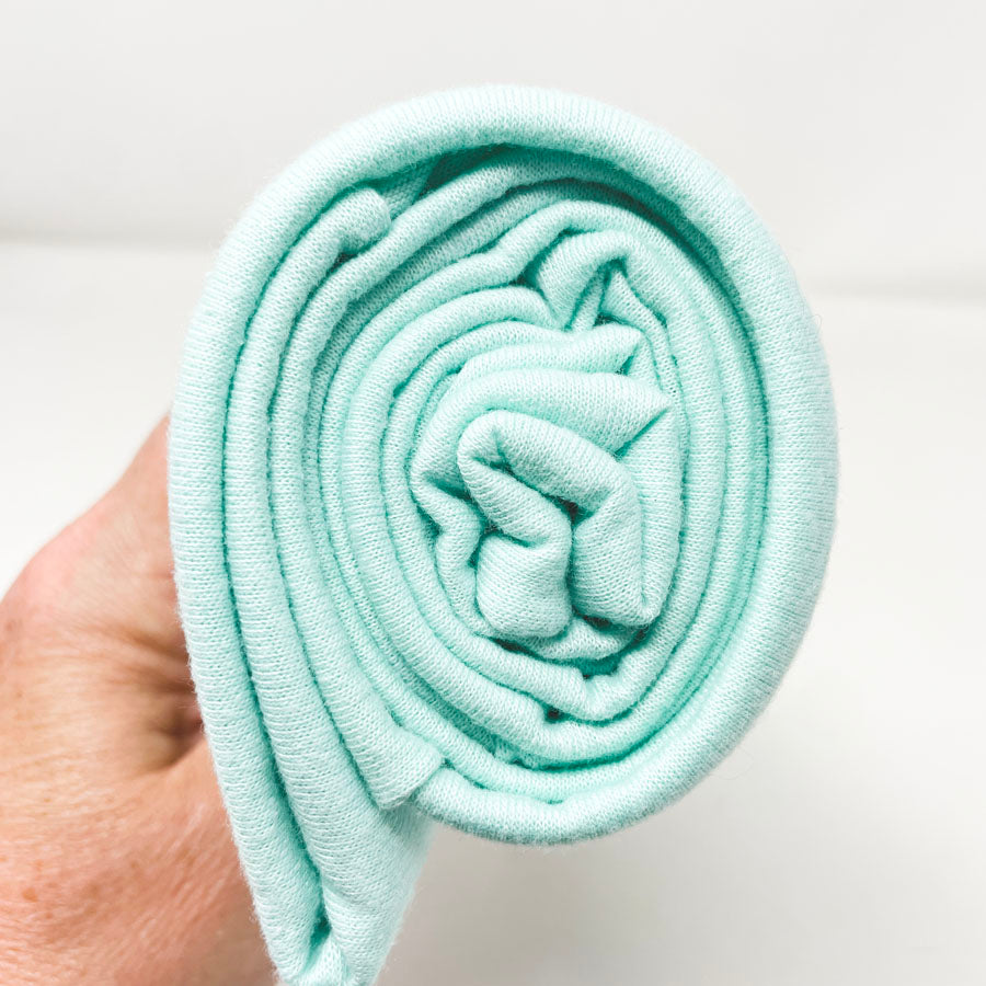 50" x 54" Seafoam Lightweight Stretch Jersey Fabric