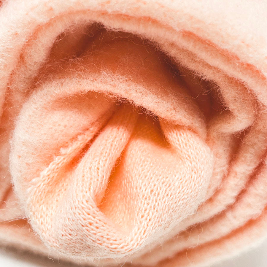 62" x 30" Soft Peach Fuzzy Stretch Fabric