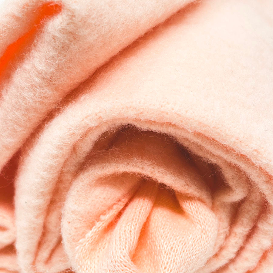 62" x 30" Soft Peach Fuzzy Stretch Fabric