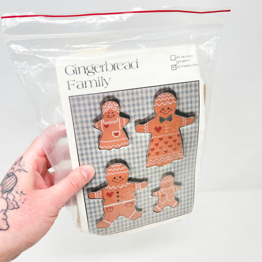 Fanci That- Gingerbread Family Cookie Cutter/ Embroidery Kit ( you choose)