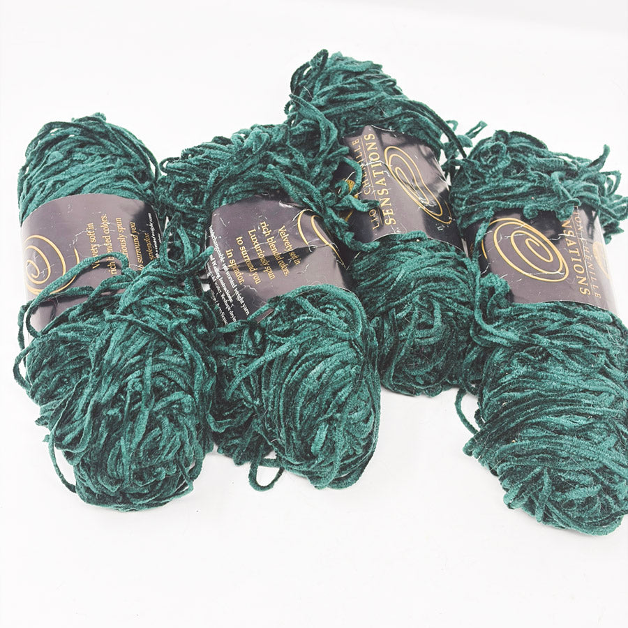 Forest Green Lion Brand Chenille Sensations Yarn (1)