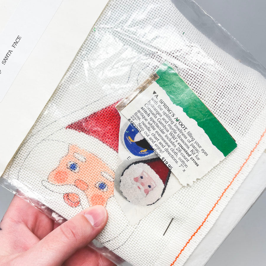 Village Needlecraft- Santa Face Cross Stitch Kit