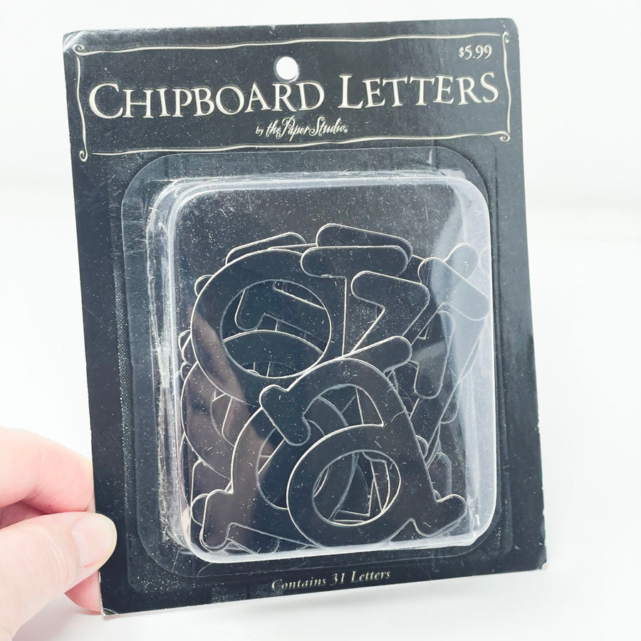 The Paper Studio Chipboard Letters - Black