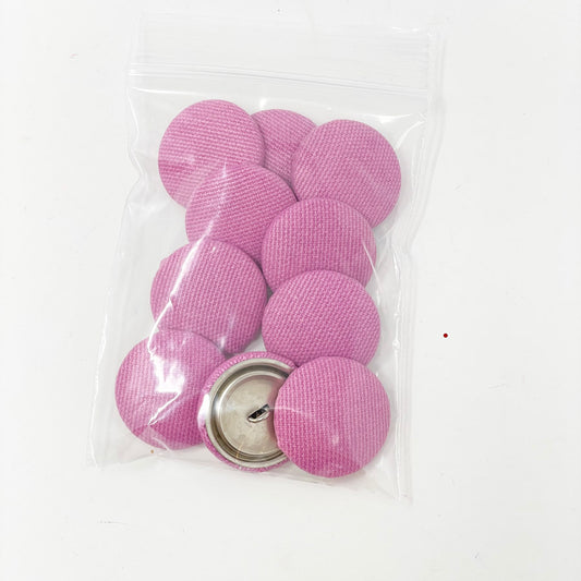 Pink Fabric Covered Buttons (10)