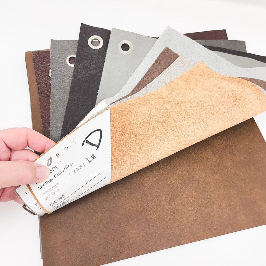 Squared Leather Upholstery Samples