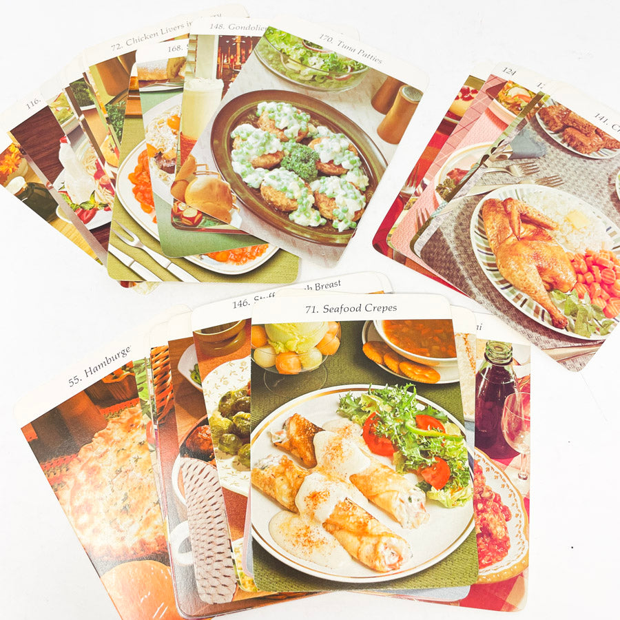 Vintage Dinner is Served 1972 Recipe Cards by Marjon Promotions