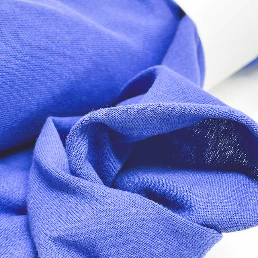 31" Diameter  x 52" L Tubular of Blue Stretch Jersey Fabric
