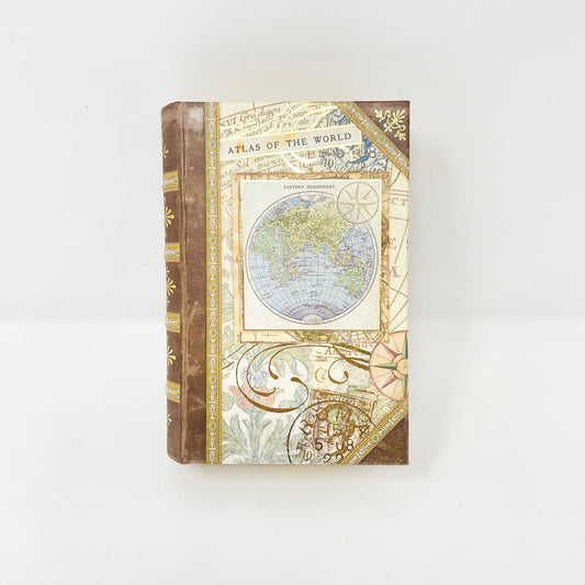 Punch Studios- "Atlas of the World Book" Paper Storage Box