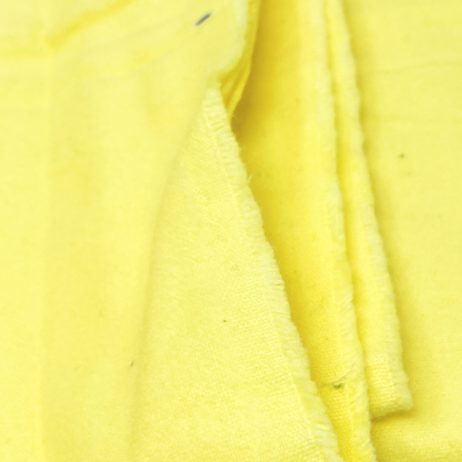 70" x 41" Bright Yellow Flannel Fabric