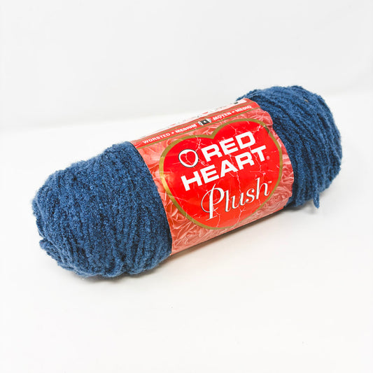 Red Heart Plush Acrylic Yarn - French Blue