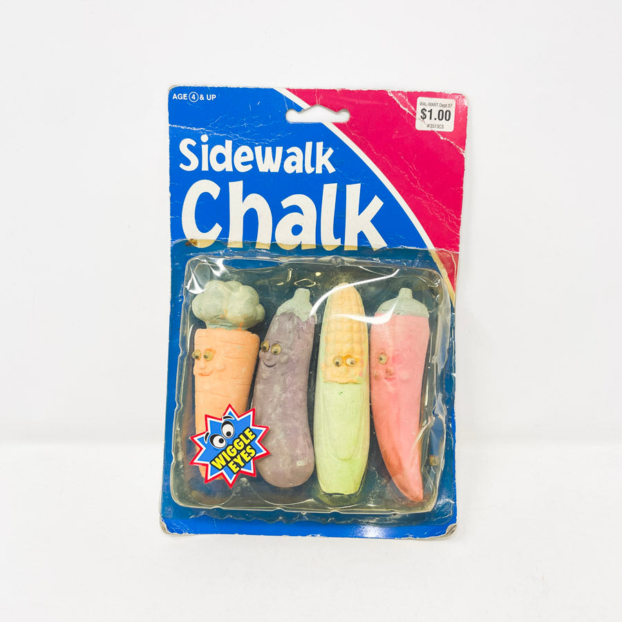 Vintage "Wiggle Eyes" Sidewalk Chalk Vegetables