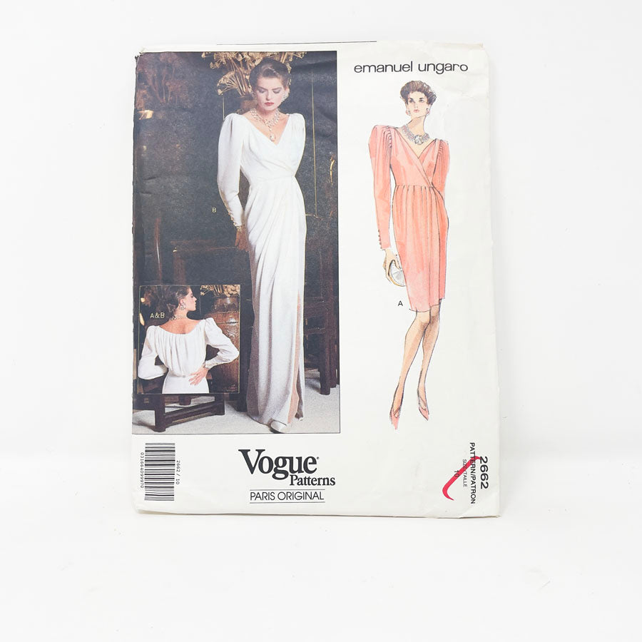 Vintage 1991Vogue American Designer Sewing Pattern/Ungaro - 2662 - Size 10