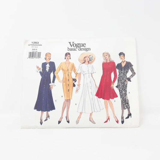 Vintage 1980’s Vogue Basic Design Sewing Pattern - 1263 - Size 6-10
