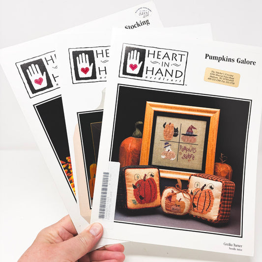 Heart in Hand Halloween Theme Cross Stitch Patterns