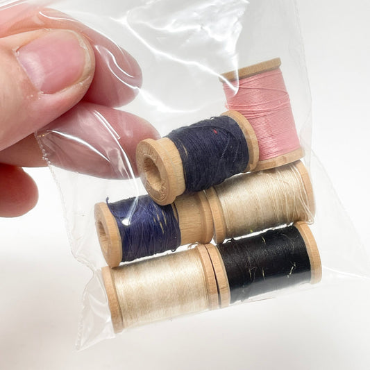 Vintage Mini Wood Thread Spools