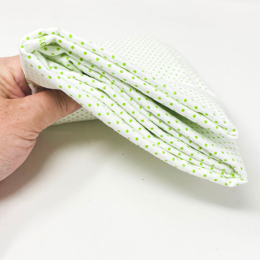 25" x 41" Green Mini Dot Flannel Fabric