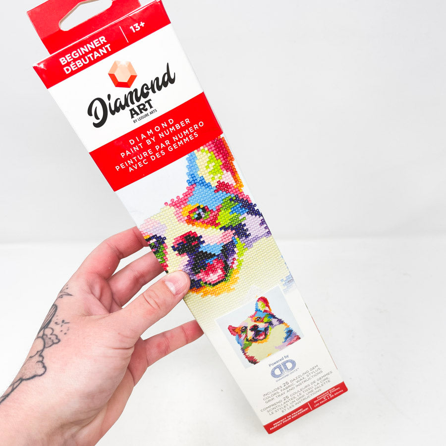 Diamond Dotz Rainbow Corgi Diamond Art Kit