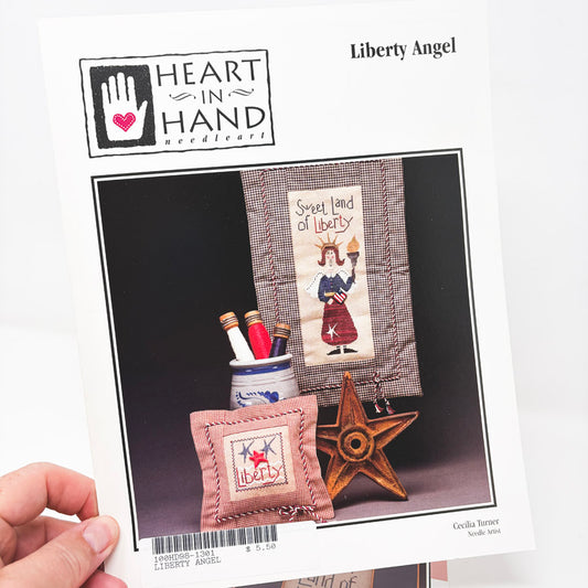 Liberty Angel – Heart in Hand Cross Stitch Pattern