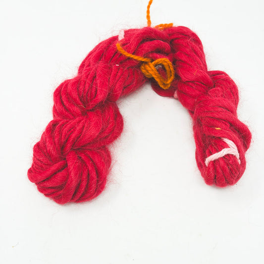 Unmarked Red Wood (Blend?) Handspun-Style Yarn