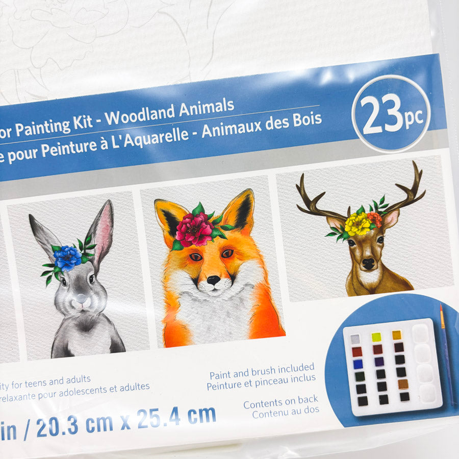 Artist's Loft Watercolor Painting Kit - Woodland Animals - Partial