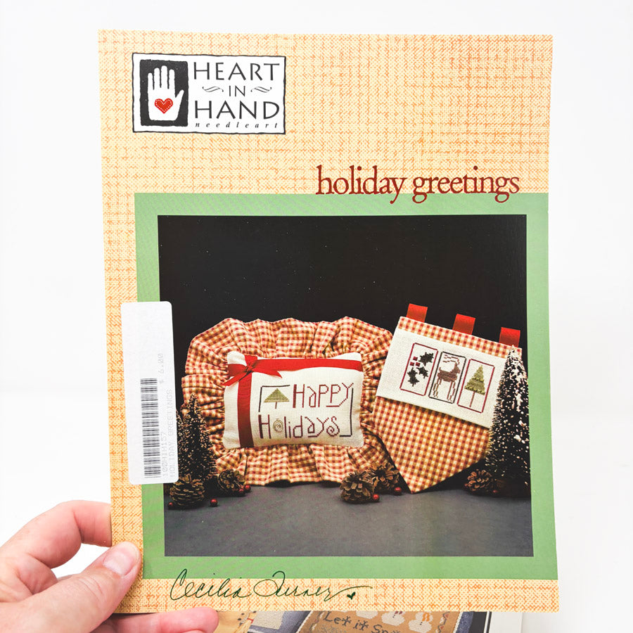 Heart in Hand Christmas Theme Cross Stitch Patterns