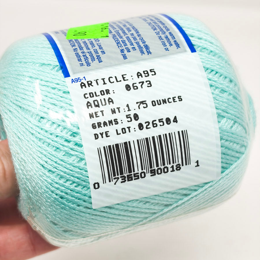 Coats Luster Sheen Crochet Thread - Aqua
