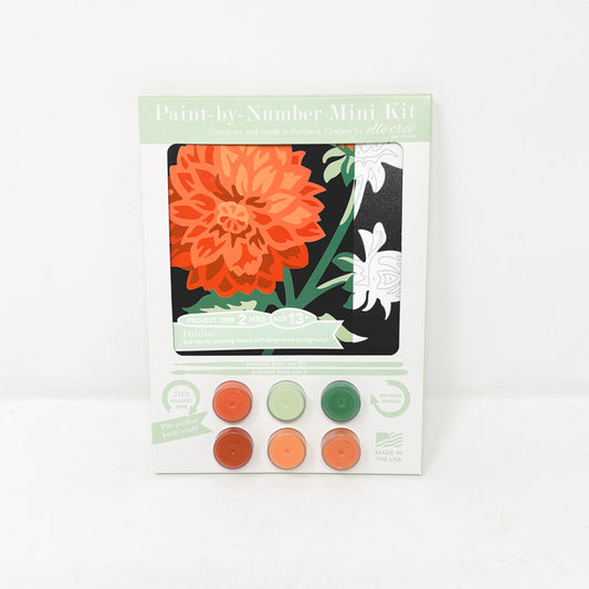 Paint-By-Number Mini Kit by Elle Cree - Dahlias
