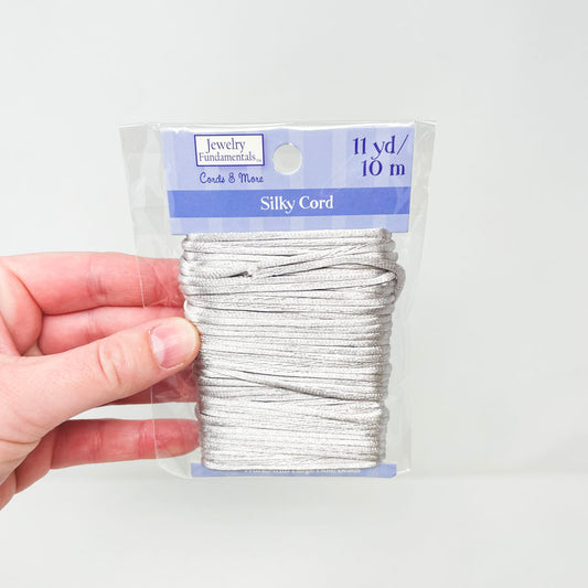 Jewelry Fundamentals- Silver Silky Cord