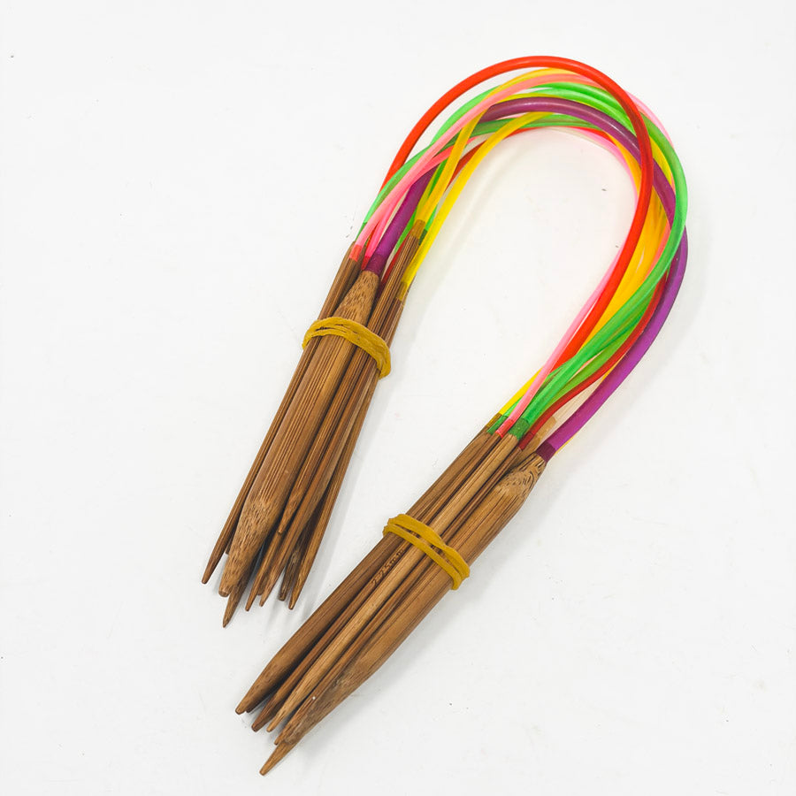 Set of Circular Bamboo Knitting Needles