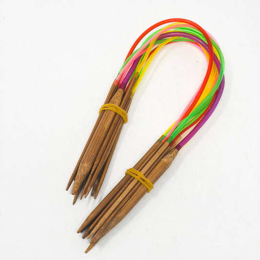 Set of Circular Bamboo Knitting Needles